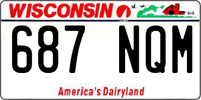 WI license plate 687NQM