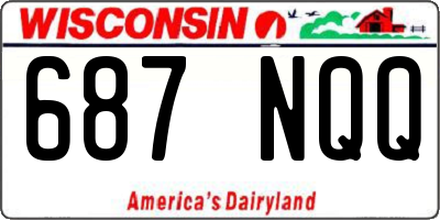 WI license plate 687NQQ