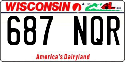 WI license plate 687NQR
