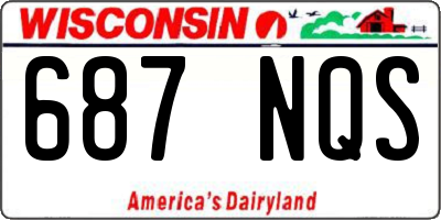 WI license plate 687NQS