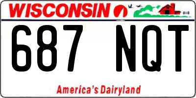WI license plate 687NQT