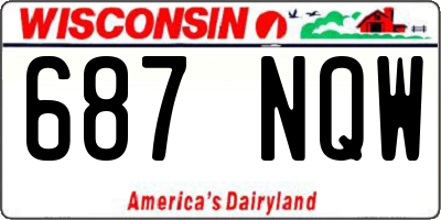 WI license plate 687NQW