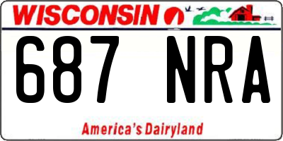 WI license plate 687NRA