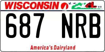 WI license plate 687NRB