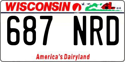 WI license plate 687NRD