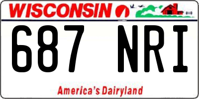WI license plate 687NRI