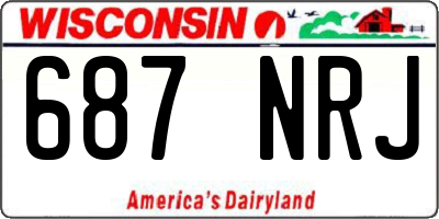 WI license plate 687NRJ