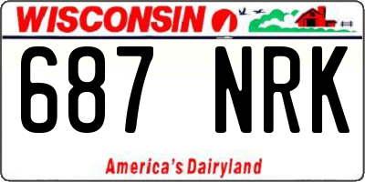 WI license plate 687NRK