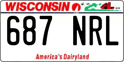 WI license plate 687NRL