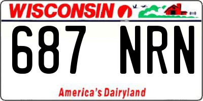 WI license plate 687NRN