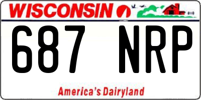 WI license plate 687NRP