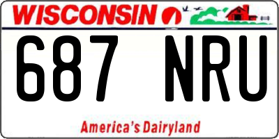 WI license plate 687NRU