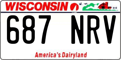 WI license plate 687NRV