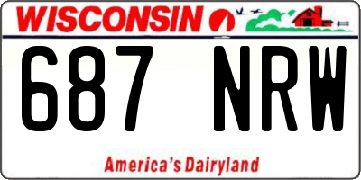 WI license plate 687NRW
