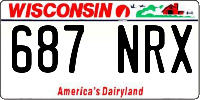 WI license plate 687NRX