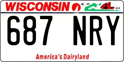 WI license plate 687NRY
