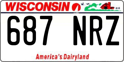WI license plate 687NRZ