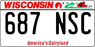 WI license plate 687NSC