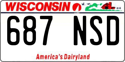WI license plate 687NSD
