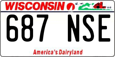 WI license plate 687NSE