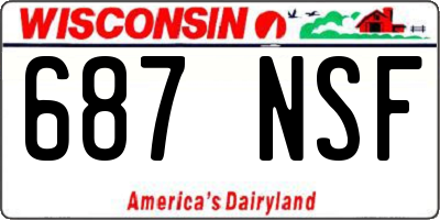 WI license plate 687NSF