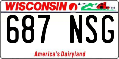 WI license plate 687NSG