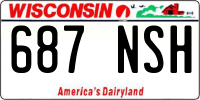 WI license plate 687NSH