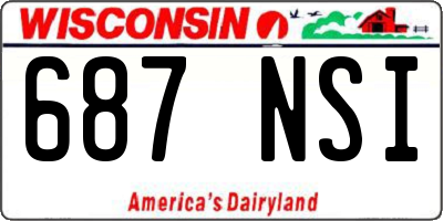 WI license plate 687NSI