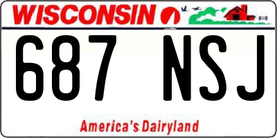 WI license plate 687NSJ