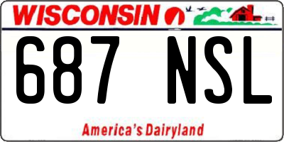 WI license plate 687NSL