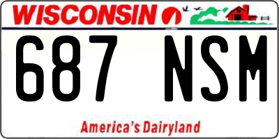 WI license plate 687NSM