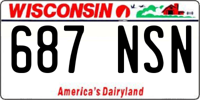 WI license plate 687NSN