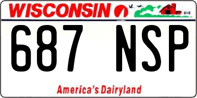 WI license plate 687NSP