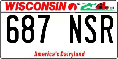 WI license plate 687NSR