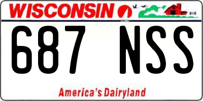 WI license plate 687NSS