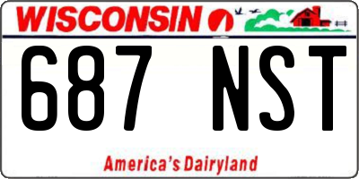 WI license plate 687NST