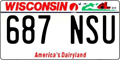 WI license plate 687NSU