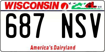 WI license plate 687NSV