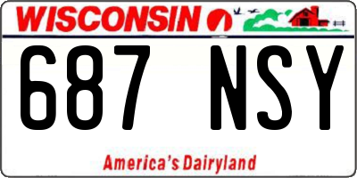 WI license plate 687NSY