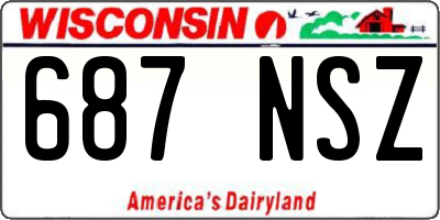 WI license plate 687NSZ
