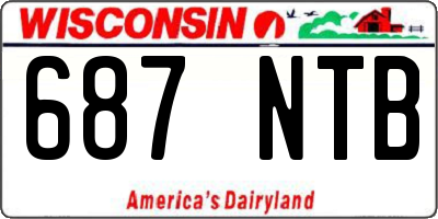 WI license plate 687NTB
