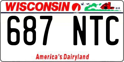 WI license plate 687NTC