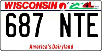 WI license plate 687NTE