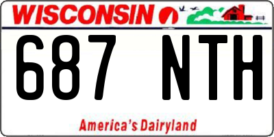 WI license plate 687NTH