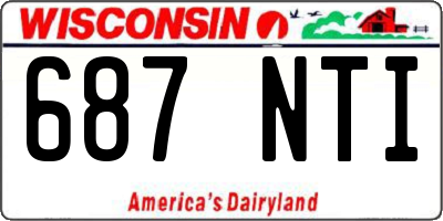 WI license plate 687NTI