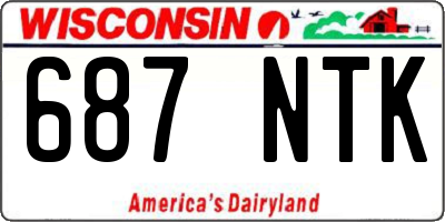 WI license plate 687NTK