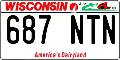 WI license plate 687NTN