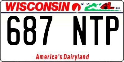 WI license plate 687NTP