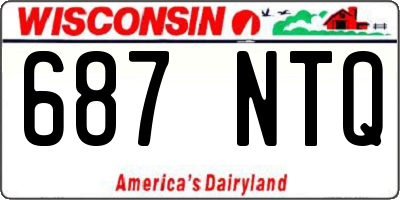 WI license plate 687NTQ