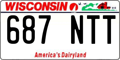 WI license plate 687NTT